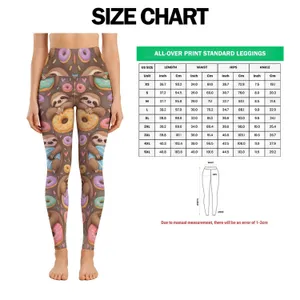 Sleepy Sloth Treat Circles for Yoga, Pilates and Relaxed Weekend Activewear Style Leggings