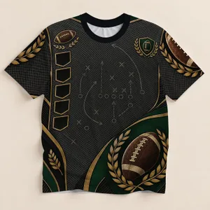 Football Uniform Motifs for Game Day and School Spirit, Youth Sports Enthusiasts All-over Print Unisex T-shirt