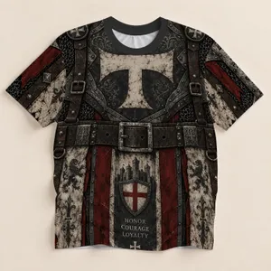 Medieval Knight Armor for Renaissance Fairs, Cosplay Events and History Fans All-over Print Unisex T-shirt