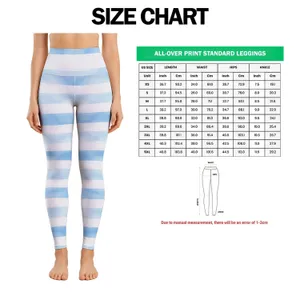 Blue And White Stripes For Yoga Pilates And Relaxed Everyday Wear Leggings