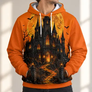 Haunted Manor Moonlit Scene For Halloween Parties And Autumn Nights All-over Print Hoodie (Lightweight)