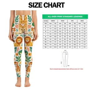 Cheerful Safari Animals for Yoga, Pilates, and Everyday Adventures Leggings