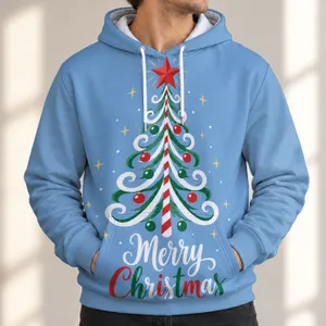 Ribbon Christmas Tree With Star for Cozy Holiday Celebrations and Festive Winter Gatherings All-over Print Hoodie (Lightweight)