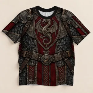 Dragon Knight Armor for Medieval Fantasy Events, Costume Parties and Cosplay Gatherings All-over Print Unisex T-shirt