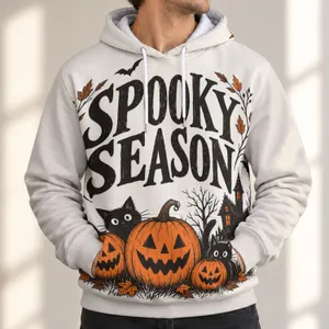Spooky Season Pumpkins And Black Cats For Halloween Parties And Crisp Autumn Nights All-over Print Hoodie (Lightweight)