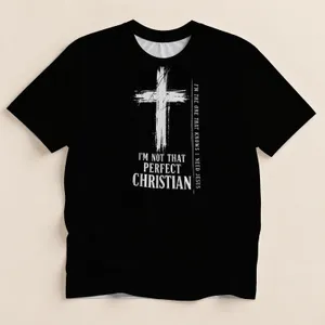 Distressed Faith Cross and Christian Message for Everyday Worship and Casual Wear for Men All-over Print Unisex T-shirt