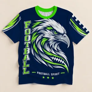 Fierce Eagle Football Spirit for Game Day, Training, and Northwest Sports Fans All-over Print Unisex T-shirt