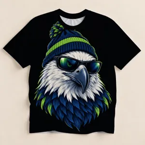 Bald Eagle Mascot With Knit Beanie And Sunglasses For School Spirit And Game Day Fans All-over Print Unisex T-shirt