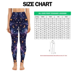 Apricot Stars And Teal Starlight For Yoga, Pilates, And Everyday Outings Leggings