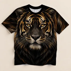Golden-Eyed Tiger Portrait for Bold Outdoor Adventures and Wildlife Lovers All-over Print Unisex T-shirt