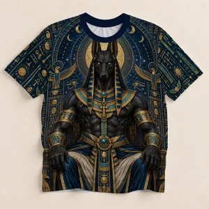 Jackal-Headed Egyptian Deity for Halloween, Cosplay, and Everyday Wear All-over Print Unisex T-shirt