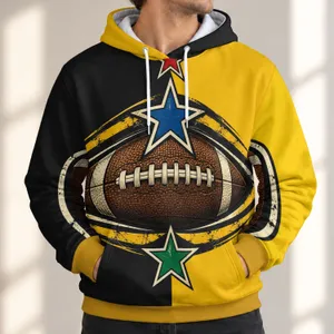Football Eye With Red Blue Green Stars for Game Day and Casual Weekends All-over Print Hoodie (Lightweight)