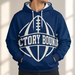 Football Victory Banner with Classic Lacing for Game Day and Weekend Sports Fans All-over Print Hoodie (Lightweight)