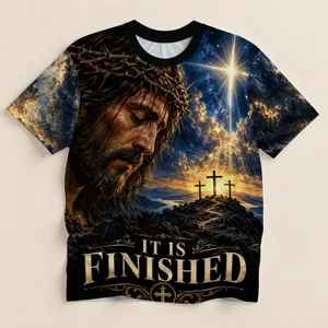 Crowned Savior at Calvary for Easter Worship, Prayer, and Everyday Faithful Living Gift All-over Print Unisex T-shirt