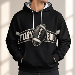 Vintage Football Banner Victory Bound for Game Day Fans and Casual Autumn Wear All-over Print Hoodie (Lightweight)
