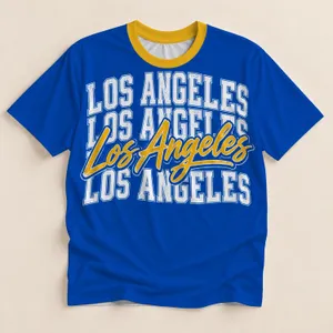 Retro Los Angeles Lettering for Casual Weekend Style and City-Loving Travelers and Fans All-over Print Unisex T-shirt