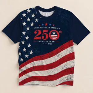 American Flag Stars and Stripes for Independence Day Celebrations and Summer Gatherings All-over Print Unisex T-shirt