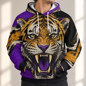 Roaring Tiger Head Heritage Artwork For Game Day And Everyday Wear All-over Print Hoodie (Lightweight)