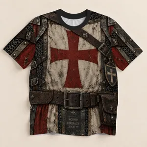 Crusader Armor And Cross Emblem For Renaissance Fairs And Comic Con Fans All-over Print Unisex T-shirt