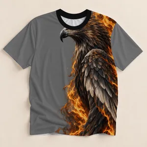Fierce Eagle and Ember Flames for Bold Outdoor Style and Everyday Adventure Wear All-over Print Unisex T-shirt