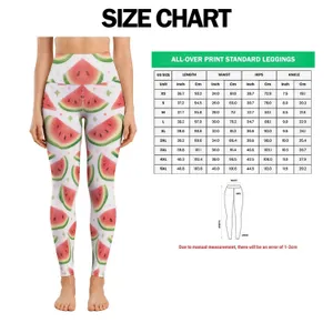 Watermelon Slices for Yoga, Pilates, and Easygoing Summer Outings for Women Leggings