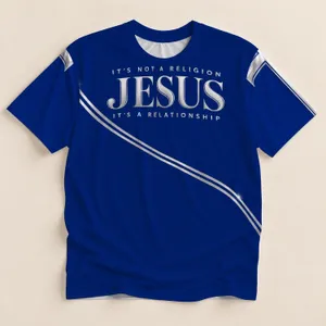 Silver Cross Faith Message for Church Worship, Fellowship, and Everyday Christian Wear All-over Print Unisex T-shirt