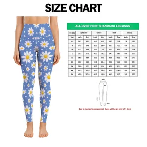 Periwinkle Daisy Blooms for Yoga Pilates and Sunny Casual Days for Women Leggings