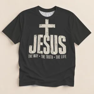 Distressed Cross And Faith Message For Christian Worship And Everyday Inspiration Gift All-over Print Unisex T-shirt