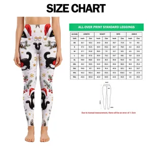 Black Cats in Santa Hats for Cozy Holiday Lounging and Festive Winter Outings Leggings