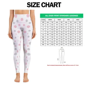 Gray White Blush Polka Dots for Studio Workouts and Everyday Athleisure Leggings