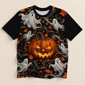 Jack-O'-Lantern Ghosts Bats And Black Cats For Halloween Parties And Autumn Nights All-over Print Unisex T-shirt