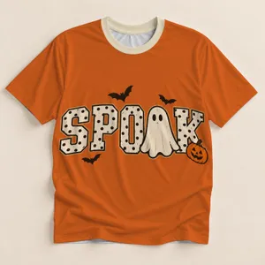 Spooky Ghost and Pumpkin Halloween Fun for Festive October Celebrations All-over Print Unisex T-shirt