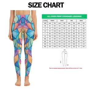 Pastel Stained Glass Mosaic for Colorful Everyday Lounge and Weekend Style Leggings