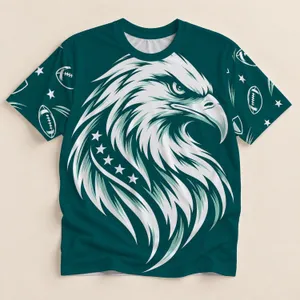 Fierce Eagle Emblem for Game Day and Outdoor Adventures for Sports Fans All-over Print Unisex T-shirt