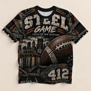 Steel City Football Gear for Game Day, Home Leisure, and Loyal Football Fans Everywhere All-over Print Unisex T-shirt
