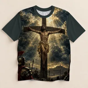 Sacred Cross and Cloud Scene for Faithful Worship and Everyday Christian Devotion All-over Print Unisex T-shirt