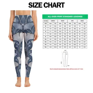 Silver Ginkgo Leaves for Calm Yoga Sessions and Everyday Nature-Inspired Activewear Leggings