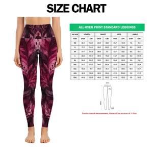 Fuchsia Burgundy Marbled Botanical Wash for Bold Weekend Streetwear and Everyday Style Leggings