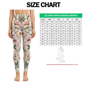 Ivory Wildflower Meadow for Fresh Spring Days and Relaxed Garden Weekends Leggings
