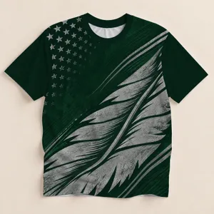 Eagle Feather Stars And Stripes For Game Day And American Sports Fans All-over Print Unisex T-shirt