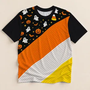 Candy Corn, Pumpkin, Ghost & Bat Halloween Party Look for Festive Fall Celebrations All-over Print Unisex T-shirt