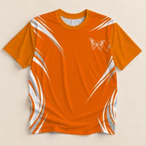 Orange Butterfly And Sweeping Stripes For Southern Game Day Style All-over Print Unisex T-shirt