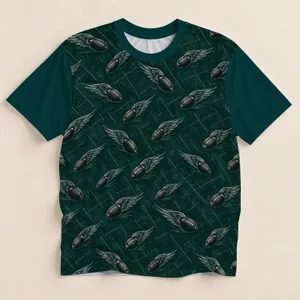 Winged Football and Field Markings for Game Day Tailgates and Dedicated Football Fans All-over Print Unisex T-shirt