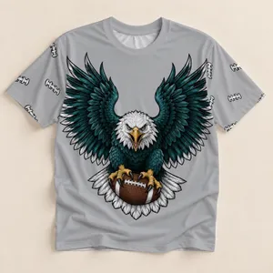 Bald Eagle Football Fan Spirit for Game Day Gatherings and Weekend Watch Parties All-over Print Unisex T-shirt