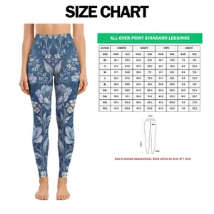 Blue Wildflower Vines for Relaxed Summer Days and Coastal Weekend Outings Leggings