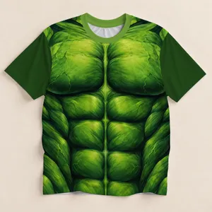 Green Faux Muscle Abs for Gym Pranks and Costume Parties, Funny Fitness Wear All-over Print Unisex T-shirt