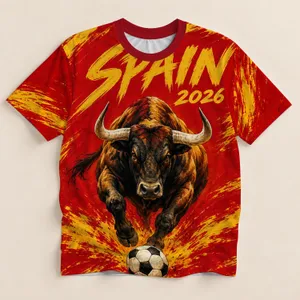 Spanish Bull Football Fanwear For Matchday Celebrations And Streetwear Supporters All-over Print Unisex T-shirt