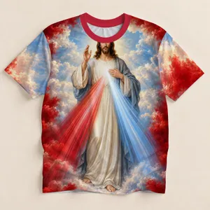 Jesus Portrait for Worship, Prayer and Faith Gatherings, a Meaningful Gift for Men All-over Print Unisex T-shirt