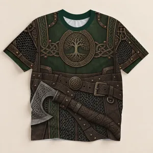 Celtic Tree Armor And Battle Axe For Viking Festival And Ren Faire Enthusiasts All-over Print Unisex T-shirt