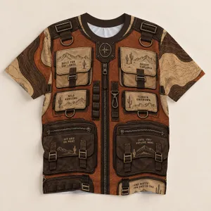 Desert Explorer Vest Details for Hiking, Camping and Outdoor Adventure All-over Print Unisex T-shirt